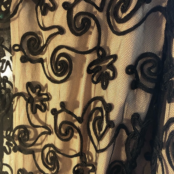 Vintage Handmade Lace Slim Wide Leg Pants - Picture 3 of 6